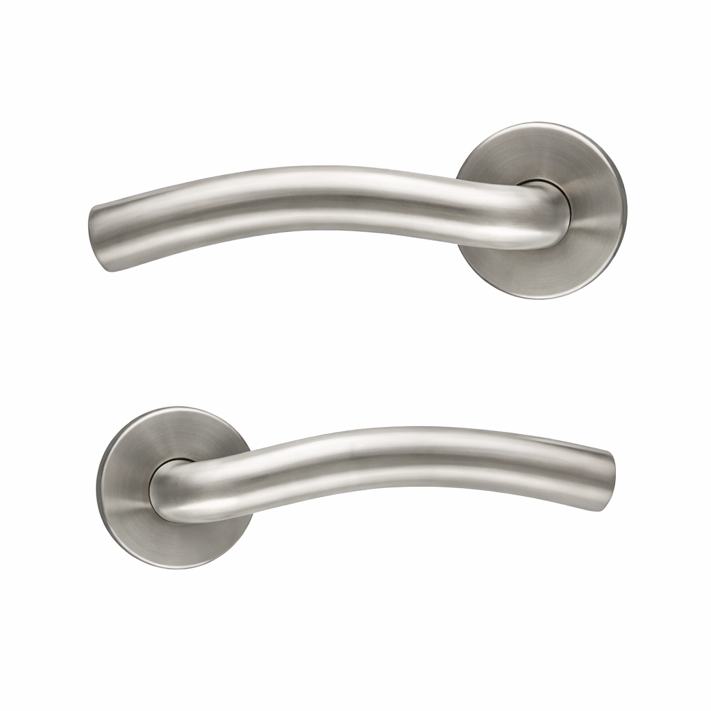 Maçaneta Ares com Roseta Redonda Inox para portas