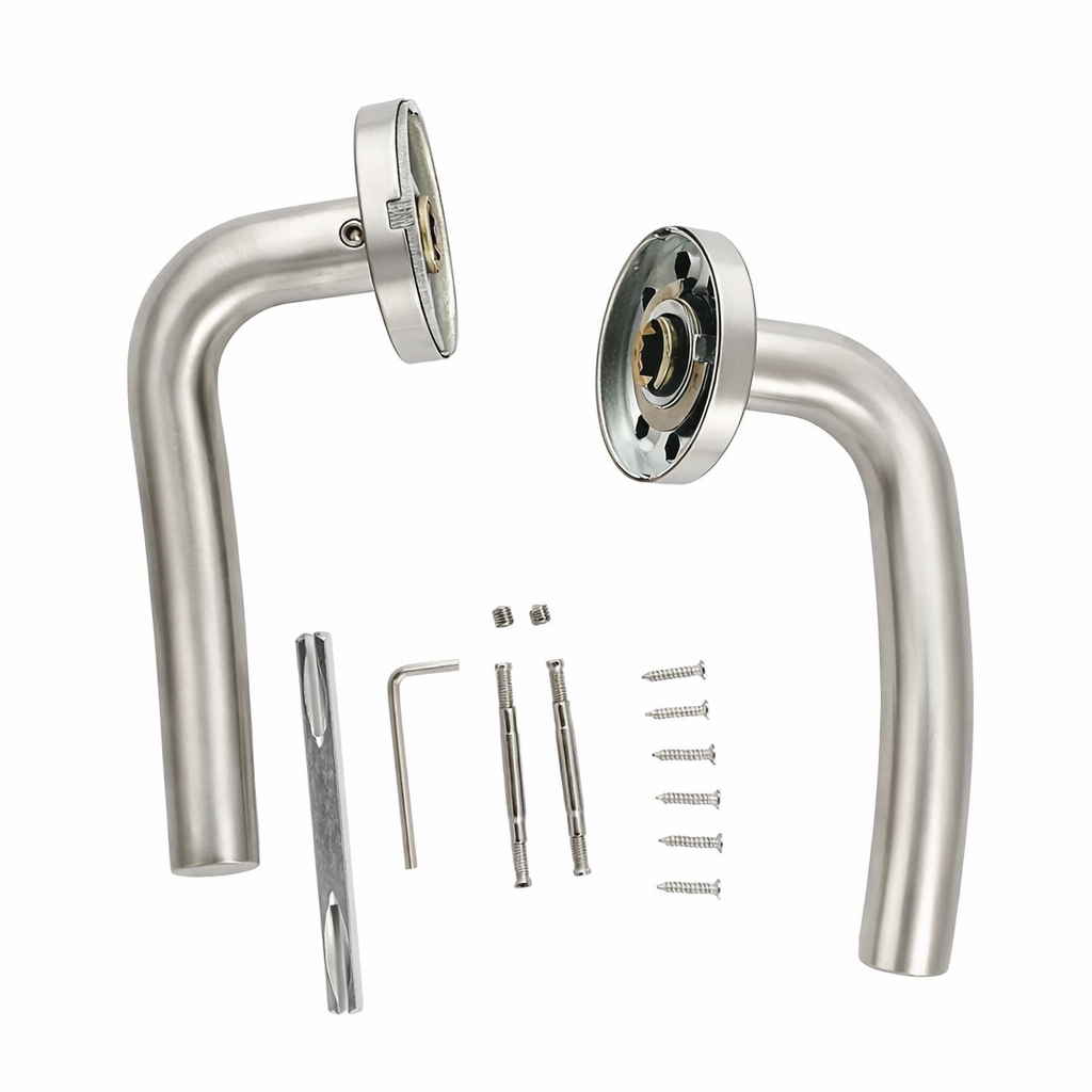 Maçaneta Ares com Roseta Redonda Inox para portas
