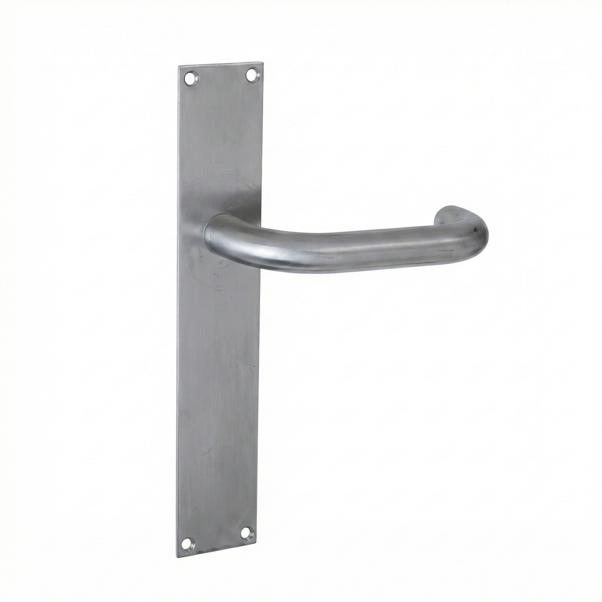 Puxador com placa retangular plana em aço inox para portas modelo '603'