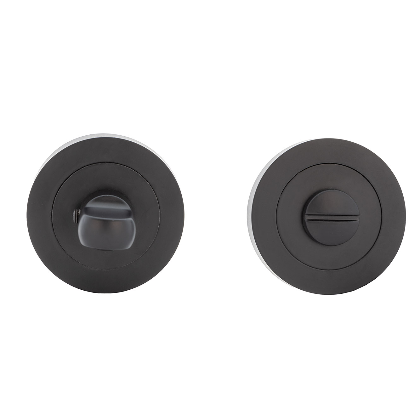 Pendente em Zamak com roseta redonda de 50mm em preto