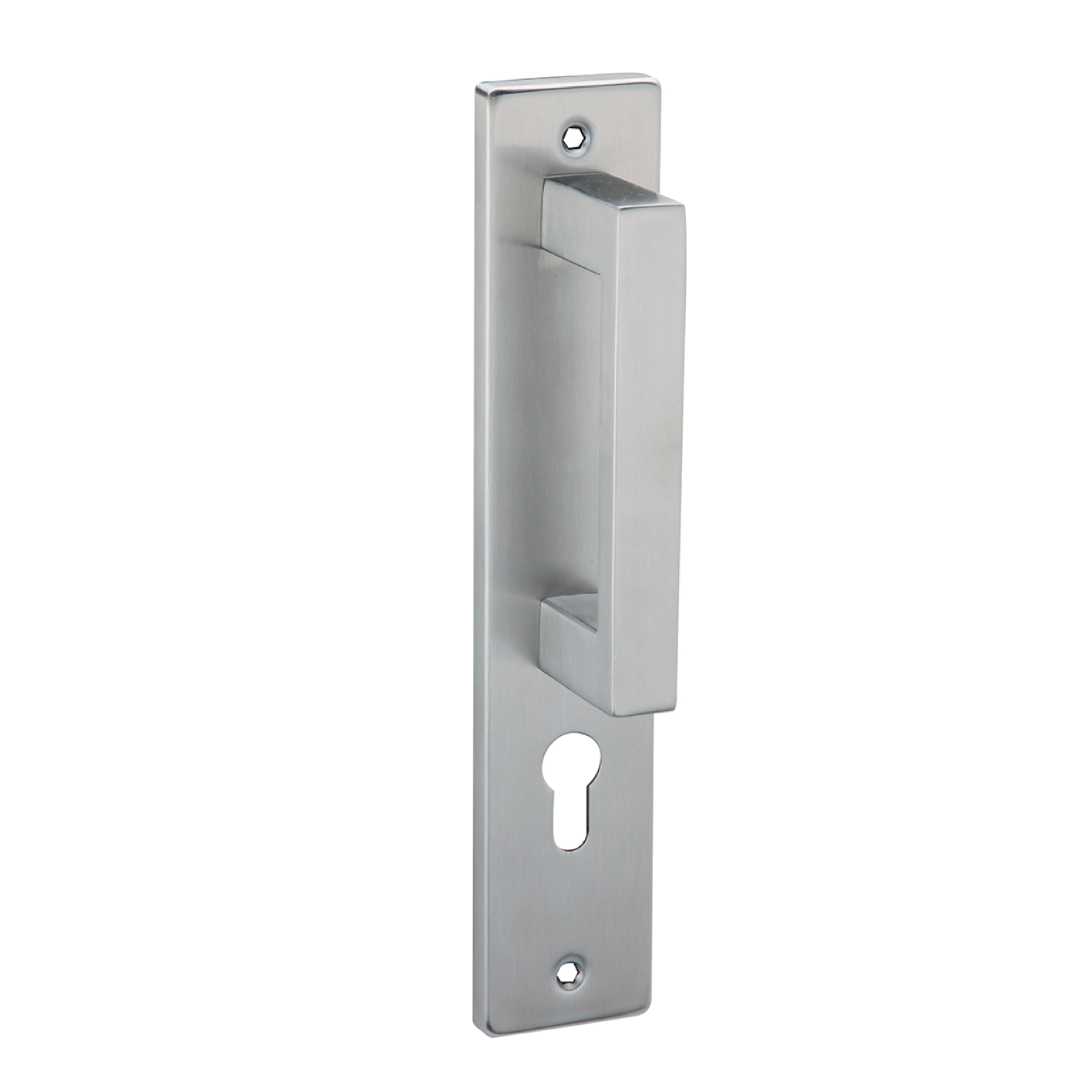 Alça com placa retangular e alça offset com fechadura modelo 8004G