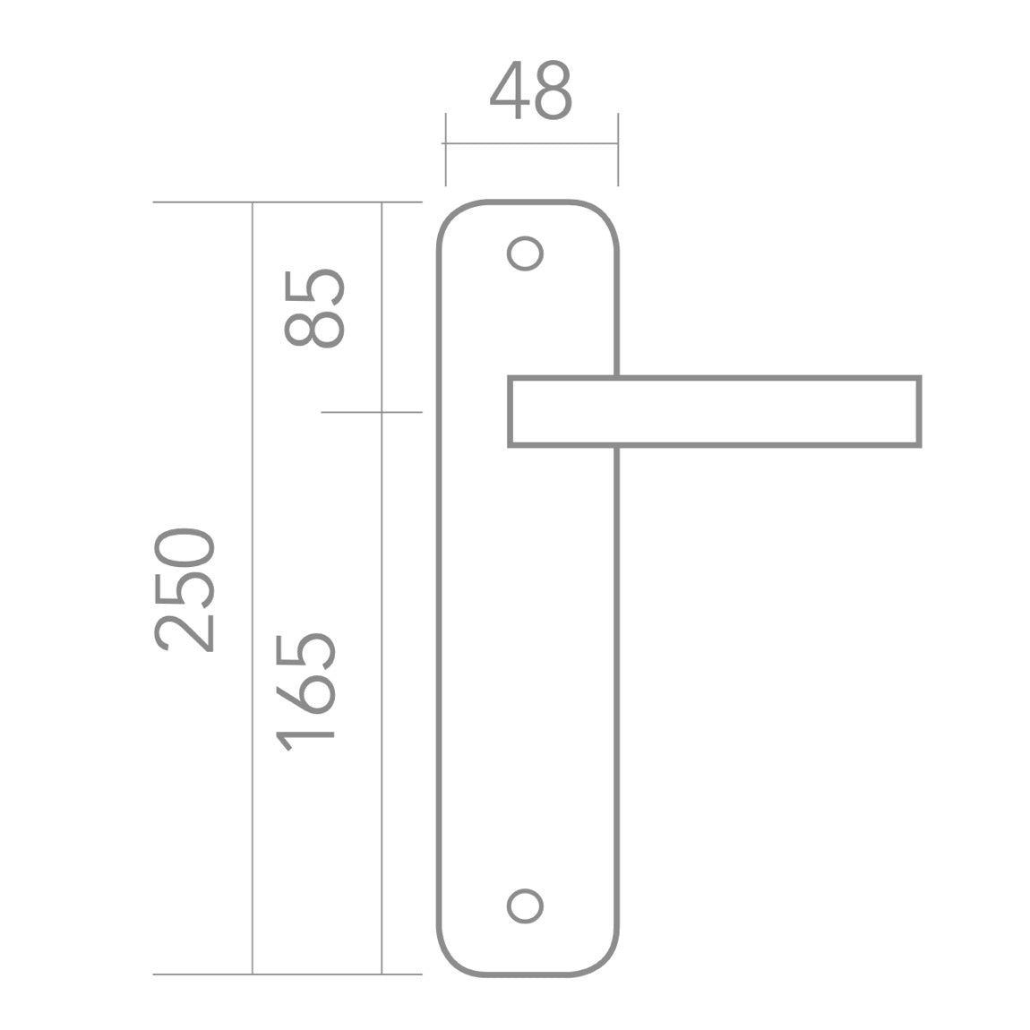 Puxador em Zamak modelo '110' com placa oval em acabamento níquel acetinado para portas