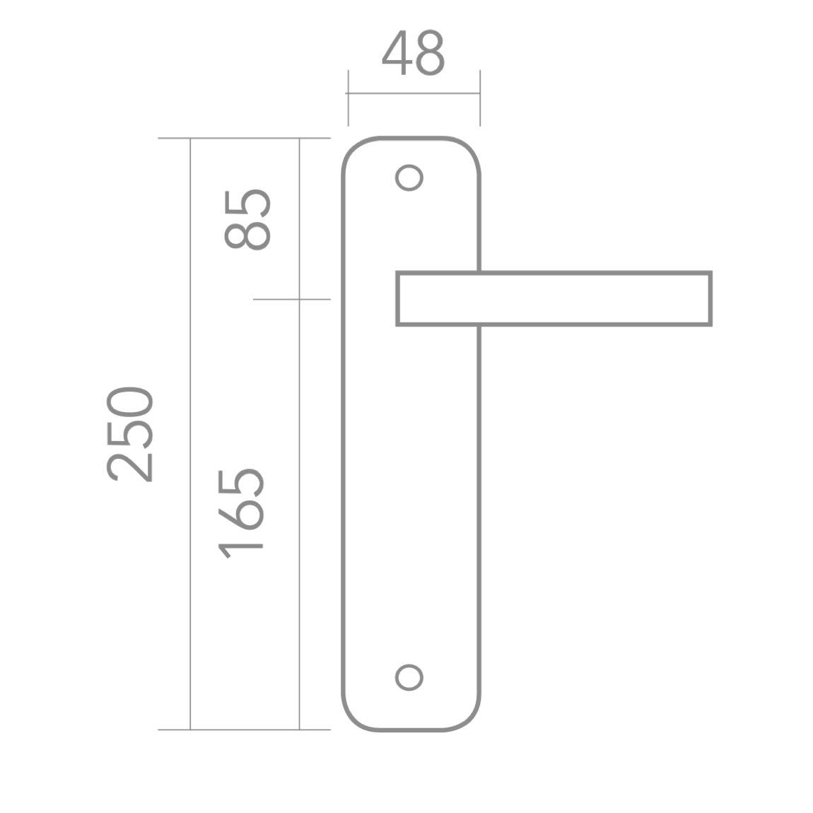 Puxador em Zamak com placa oval com acabamento em níquel combinado para portas modelo '630'