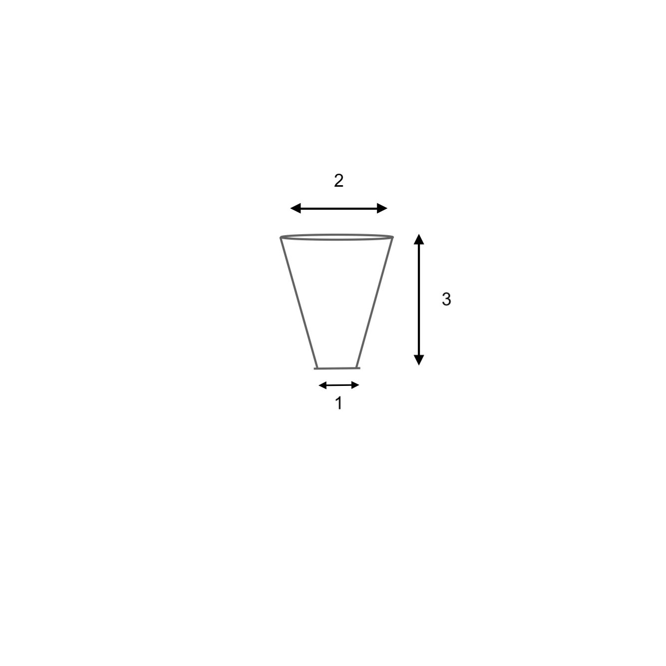 Botão de aço inoxidável com 3 cm de altura e formato de cone, ideal para portas de armários