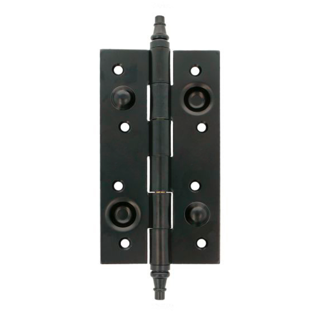 Dobradiça de segurança preta especial com acabamento de borda reta para porta blindada de 150 mm de altura