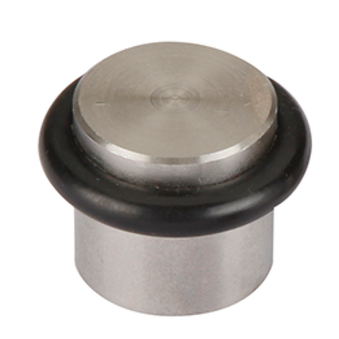 Batente de porta cilíndrico com amortecedor de borracha e diâmetro de 24 mm