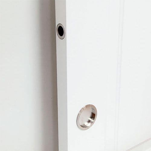 Puxadores embutidos para portas de correr