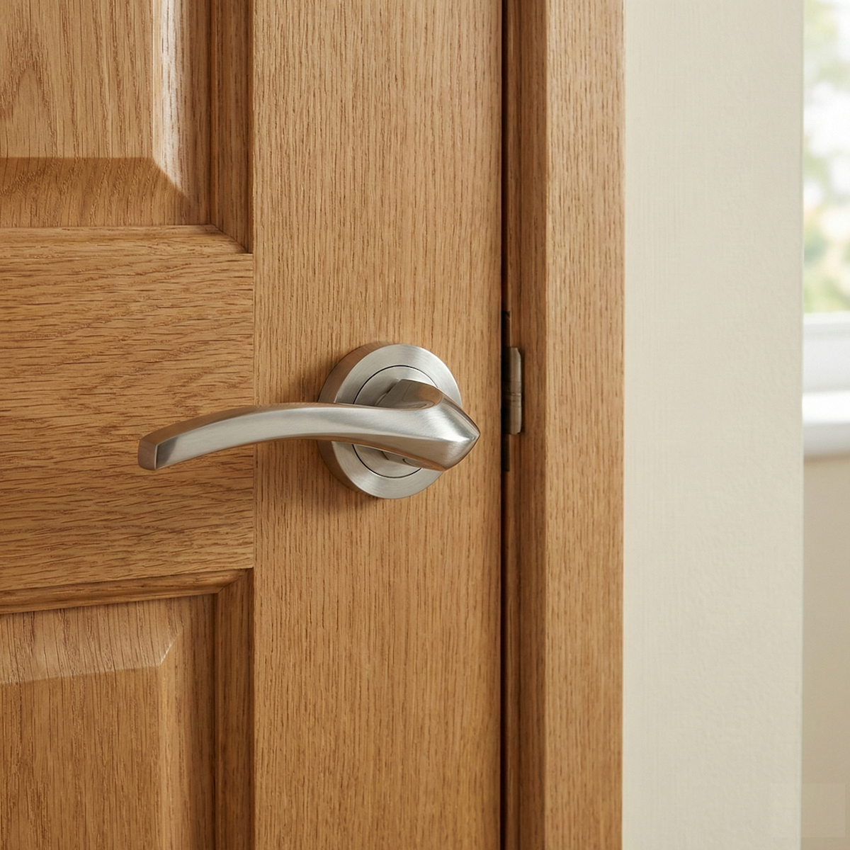 Maçaneta Tique com roseta redonda de alumínio 