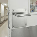 Puxador modelo '503' com placa quadrada de aço inox 170mm para portas 