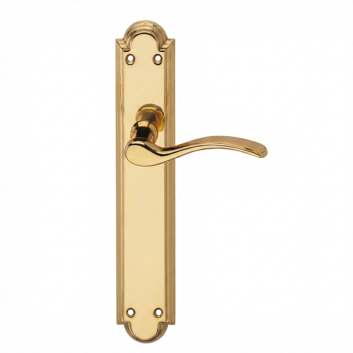 Conjunto de puxadores de latão com placa oval para portas