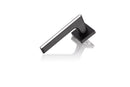 Puxador Zamak modelo 810N com roseta quadrada acabamento preto para portas 