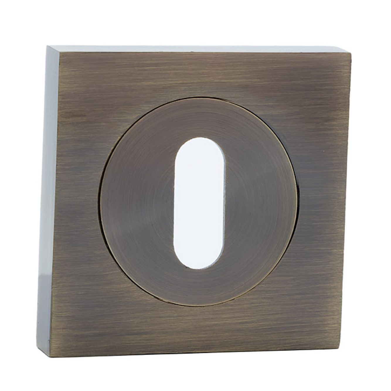 Fechadura roseta quadrada redonda com boca oval com acabamento em couro para portas
