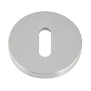 Espelho de segurança oval com roseta redonda de aço inoxidável em níquel acetinado ø52 mm para portas
