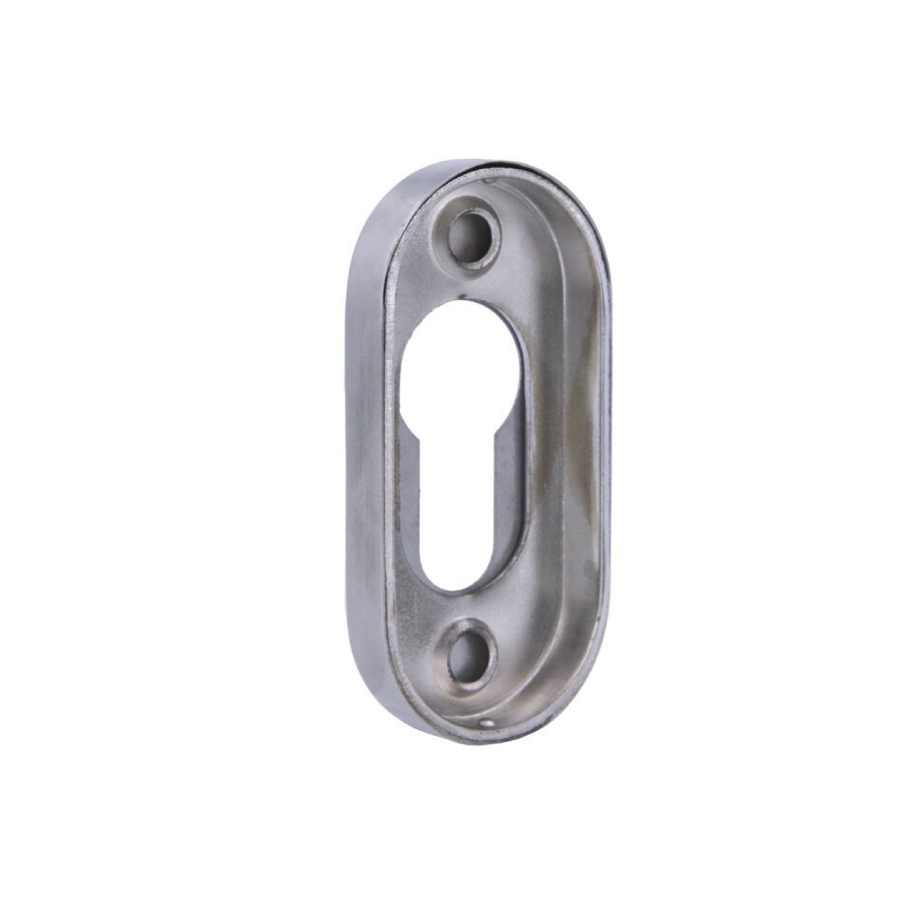 Fechadura em pera com roseta oval em aço inoxidável para portas