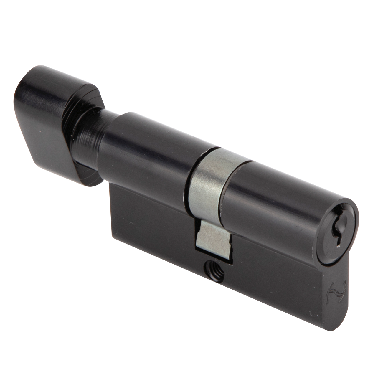 Cilindro preto com maçaneta e chave serreta 30x30