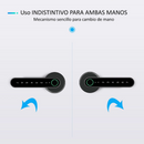 Cabo eletrônico com acabamento redondo roseta cinza com impressão digital, pin e bluetooth