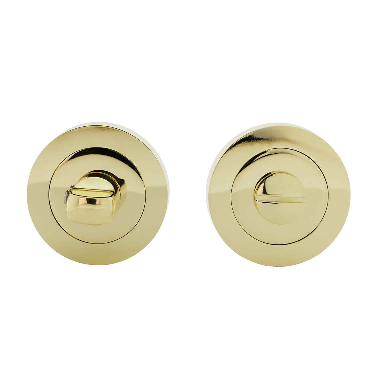 Pendente em Zamak com roseta redonda de 50mm em ouro brilhante 