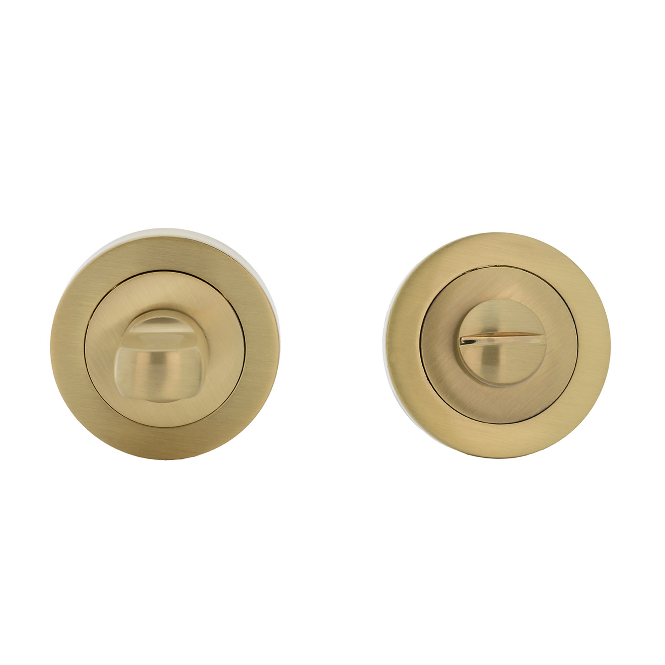 Pendente em Zamak com roseta redonda de 50mm em acabamento ouro acetinado 