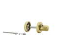 Fechadura de porta com 35 mm de diâmetro em acabamento dourado acetinado