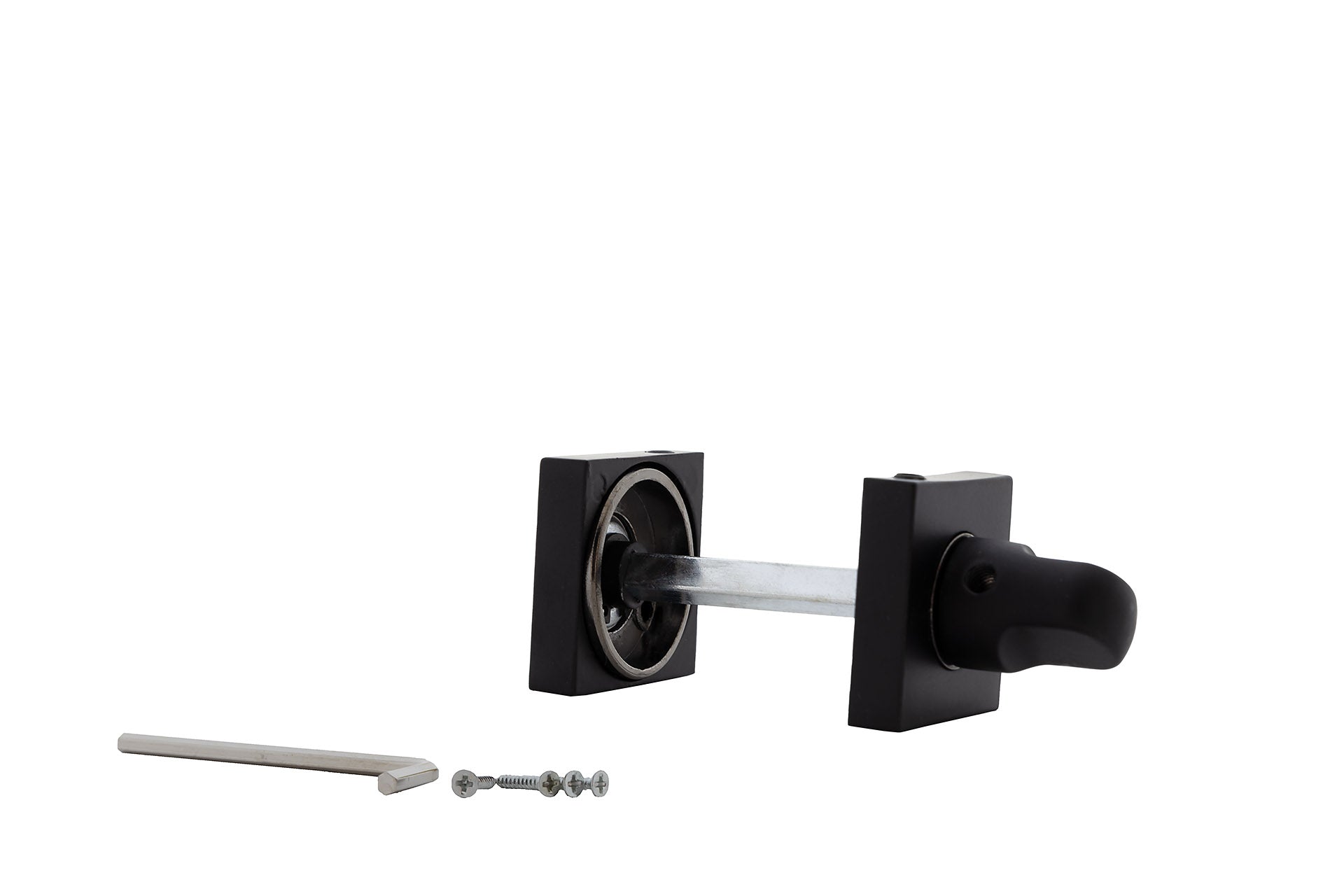 Condenação com roseta quadrada de zamak de 35mm com acabamento preto 