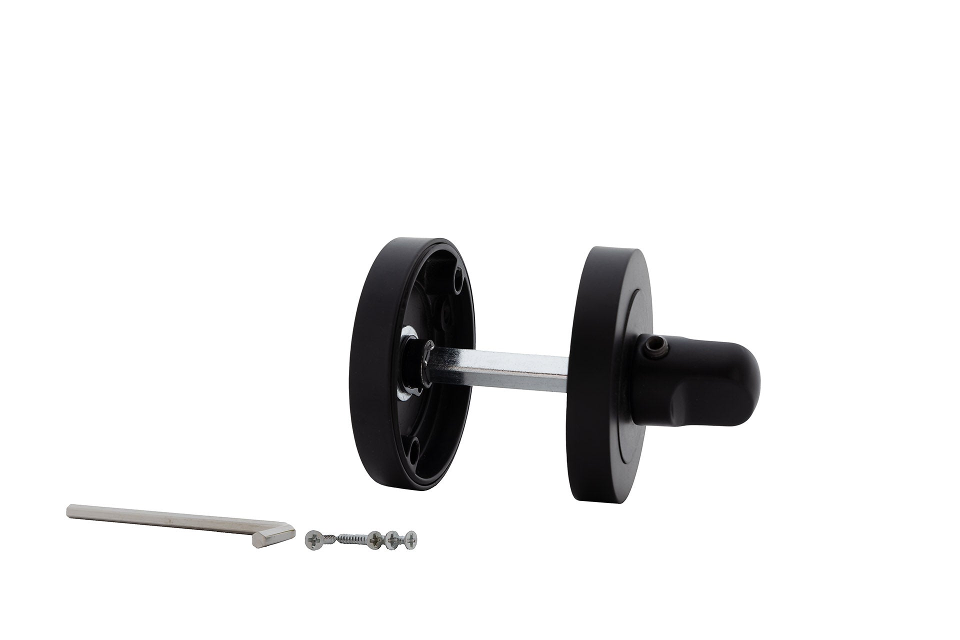 Pendente em Zamak com roseta redonda de 50mm em preto 