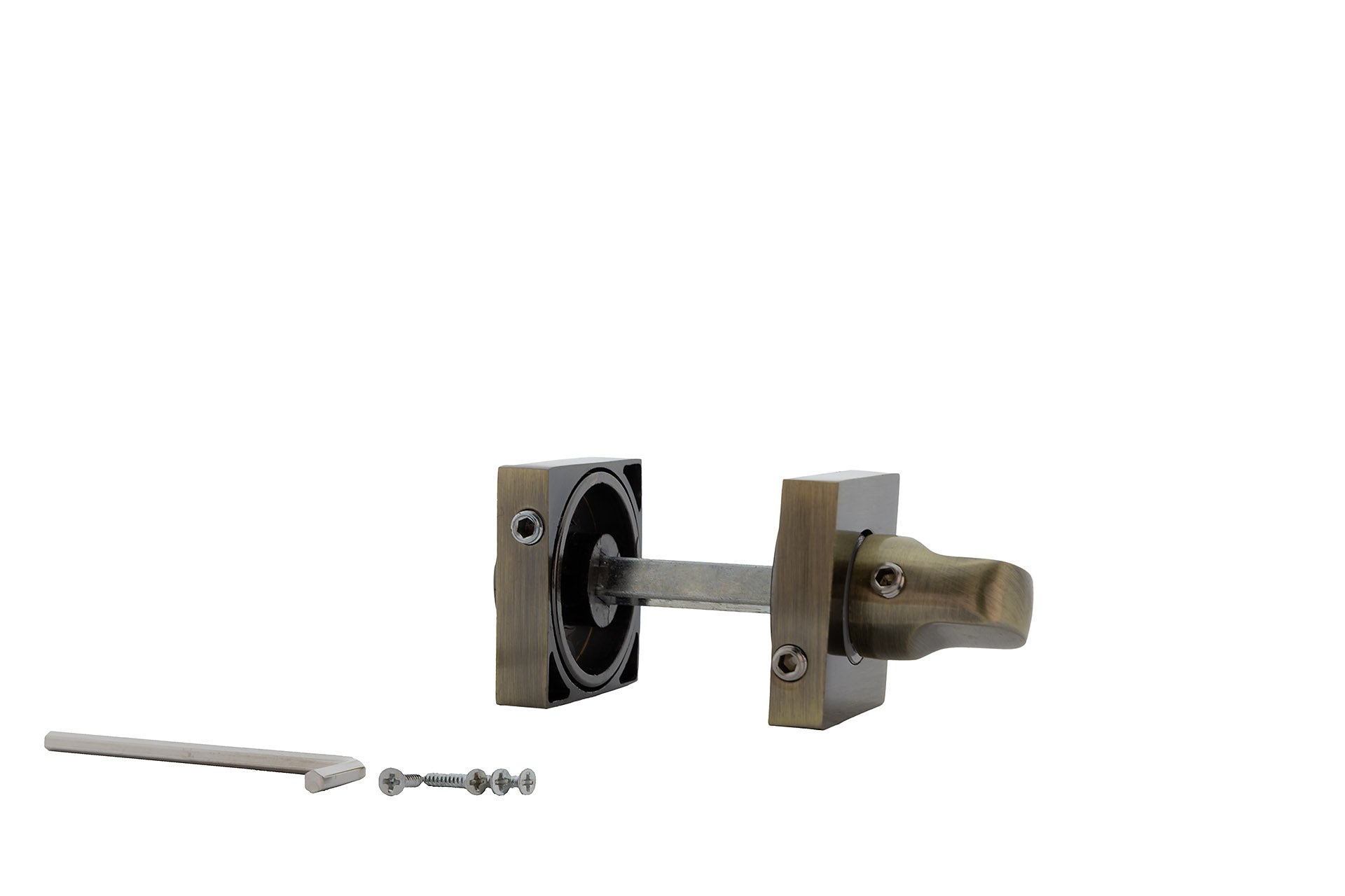 Condenação com roseta quadrada de zamak de 35mm com acabamento em couro 