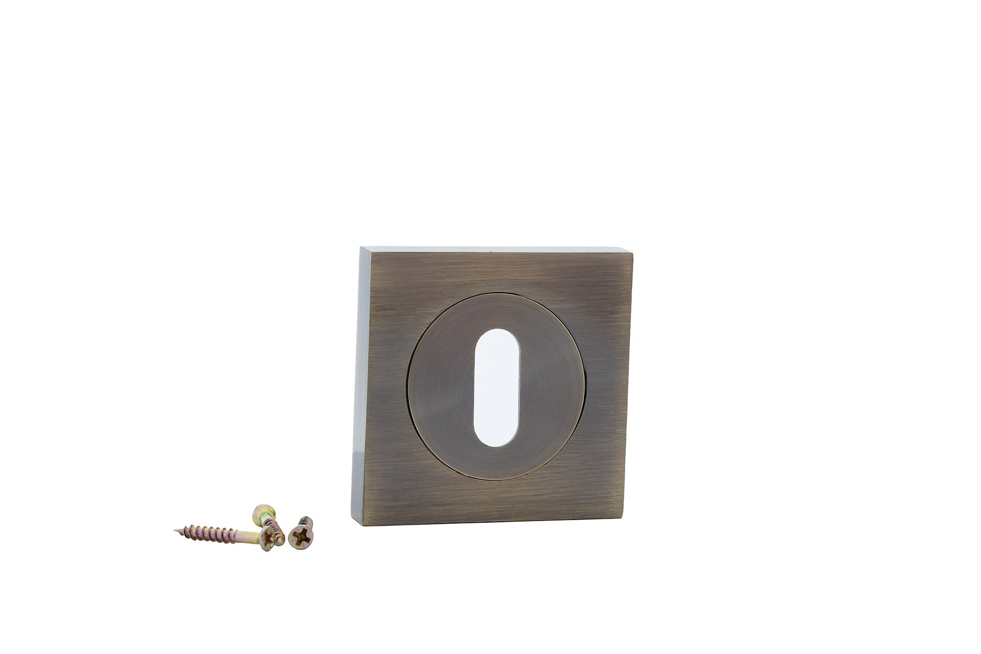 Fechadura roseta quadrada redonda com boca oval com acabamento em couro para portas