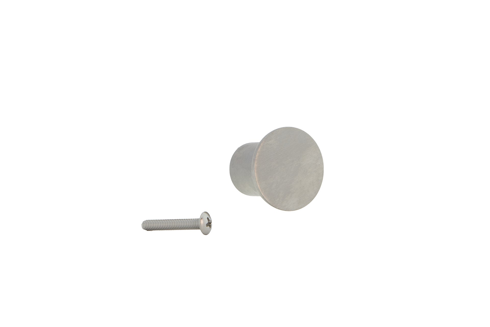 Botão em forma de cogumelo em aço inoxidável com 3 cm de altura, ideal para móveis