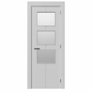 Porta HEAV de 3 janelas em bloco de 2030x905x35 de núcleo maciço com acabamento branco