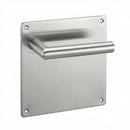 Puxador modelo '503' com placa quadrada de aço inox 170mm para portas 