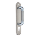 Cabo com placa oval e fechadura em acabamento bicolor modelo 134 