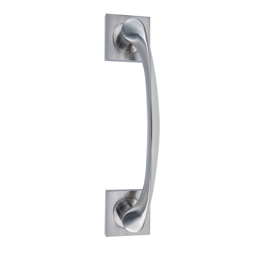 Puxador ondulado para porta de correr com roseta quadrada modelo 130A 