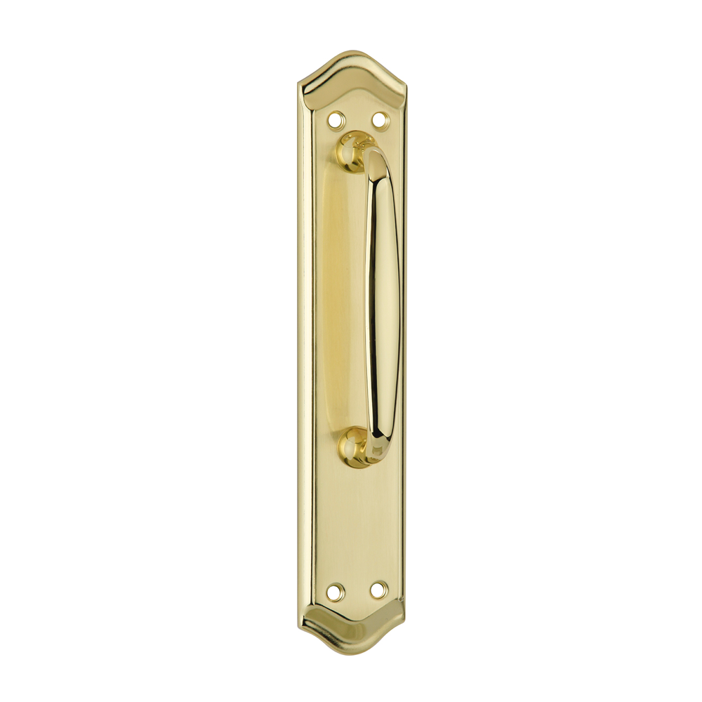 Cabo com placa curva em acabamento ouro acetinado modelo 884 