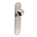 Cabo com placa oval e meio botão em aço inox modelo 138 