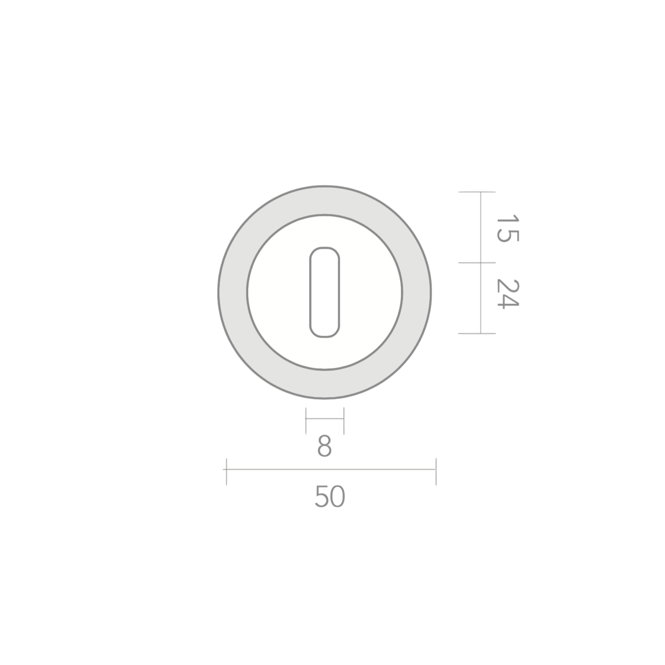 Fechadura de roseta oval redonda com acabamento em ouro acetinado para portas