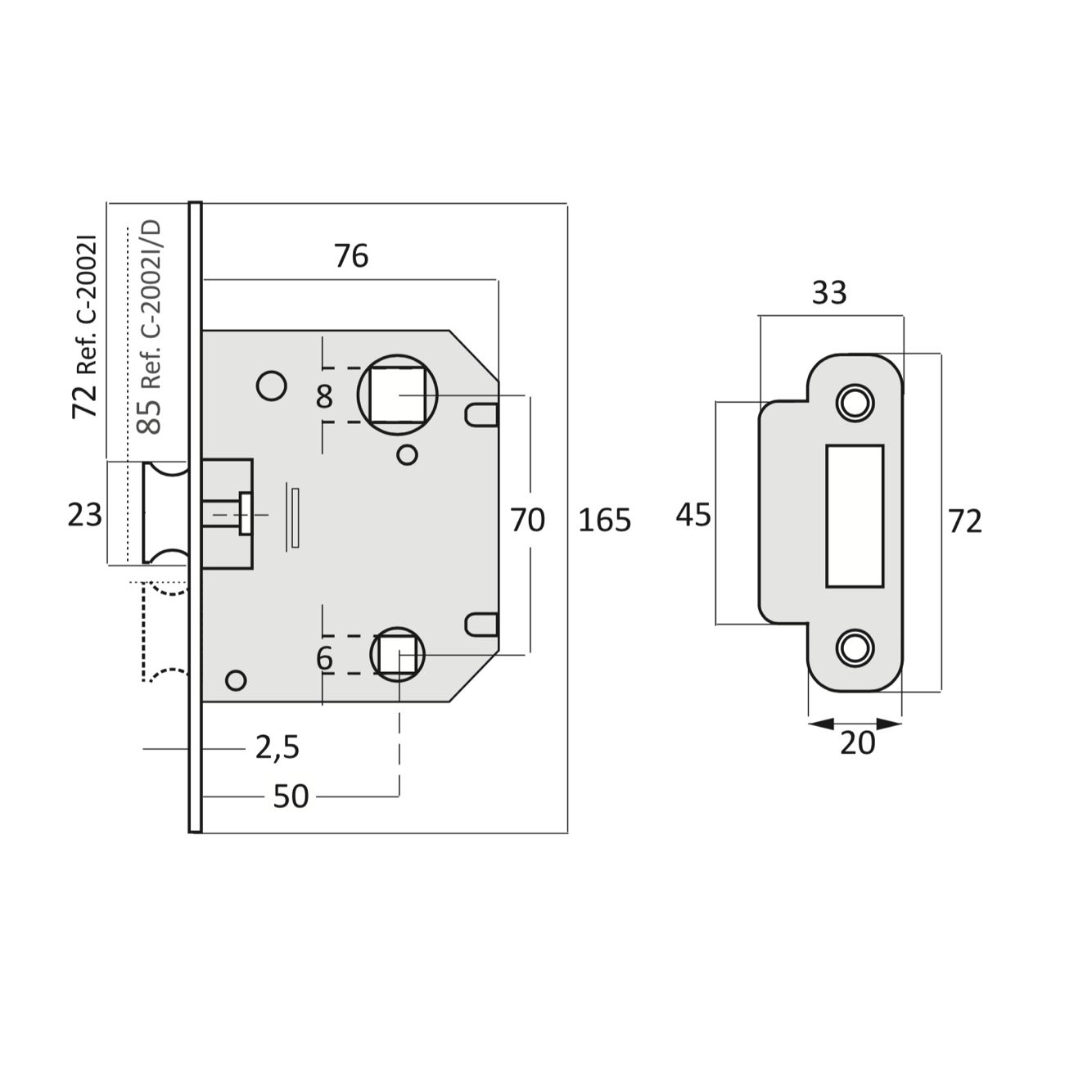 Trava descentralizada condenada a acabamento em couro com borda redonda de 70 mm 