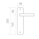 Puxador Zamak modelo '130' com placa oval com acabamento em couro para portas 