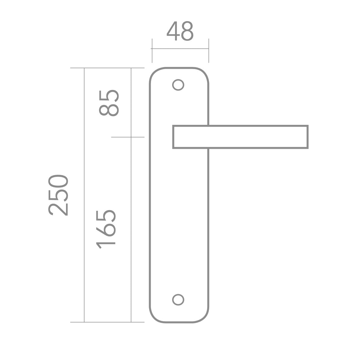 Puxador vanguardista com placa oval em acabamento níquel acetinado para portas modelo '330' 