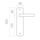 Puxador vanguardista com placa oval em acabamento níquel acetinado para portas modelo '330' 