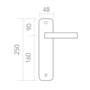 Puxador em Zamak modelo '556' com placa oval em acabamento ouro acetinado para portas 