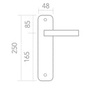 Puxador em Zamak com placa oval com acabamento em níquel combinado para portas modelo '630' 