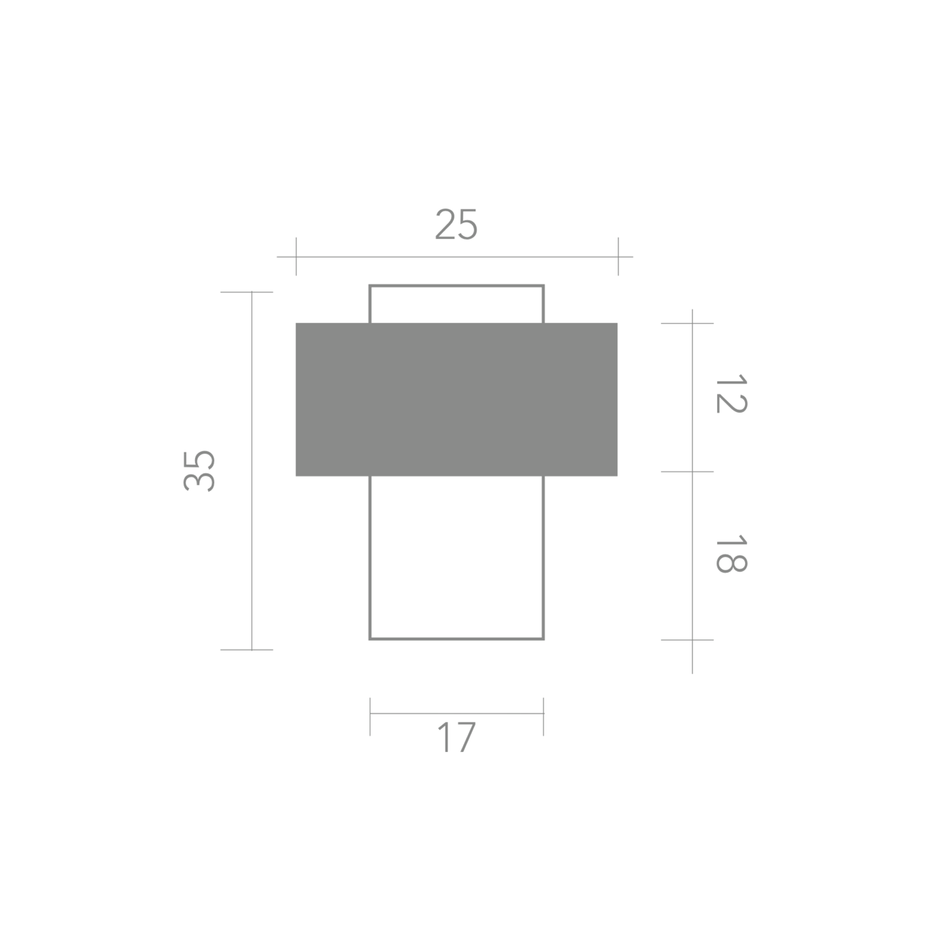 Batente de porta quadrado lateral de 17mm com borracha larga para portas 