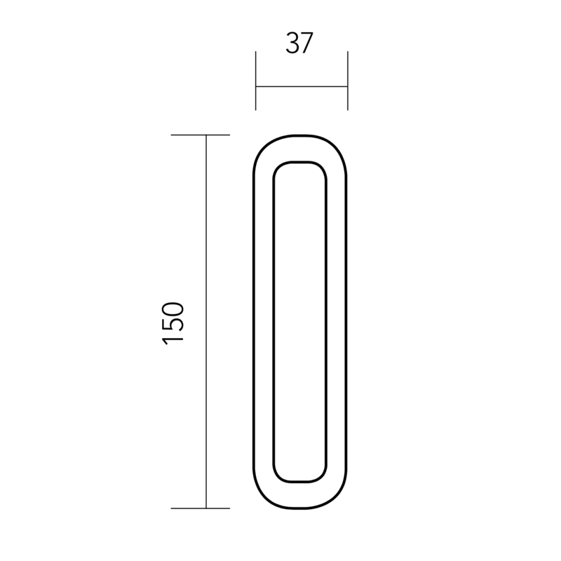 Porta-unhas Zamak modelo T com formato oval com acabamento em níquel acetinado
