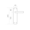 Conjunto de puxadores de latão com placa oval para portas