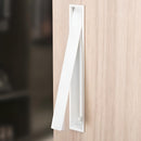 Puxador retangular de embutir Clos branco de 160mm de altura para portas de correr