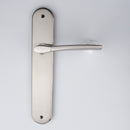 Puxador modelo '830' com placa oval em zamak acabamento bicolor para portas 
