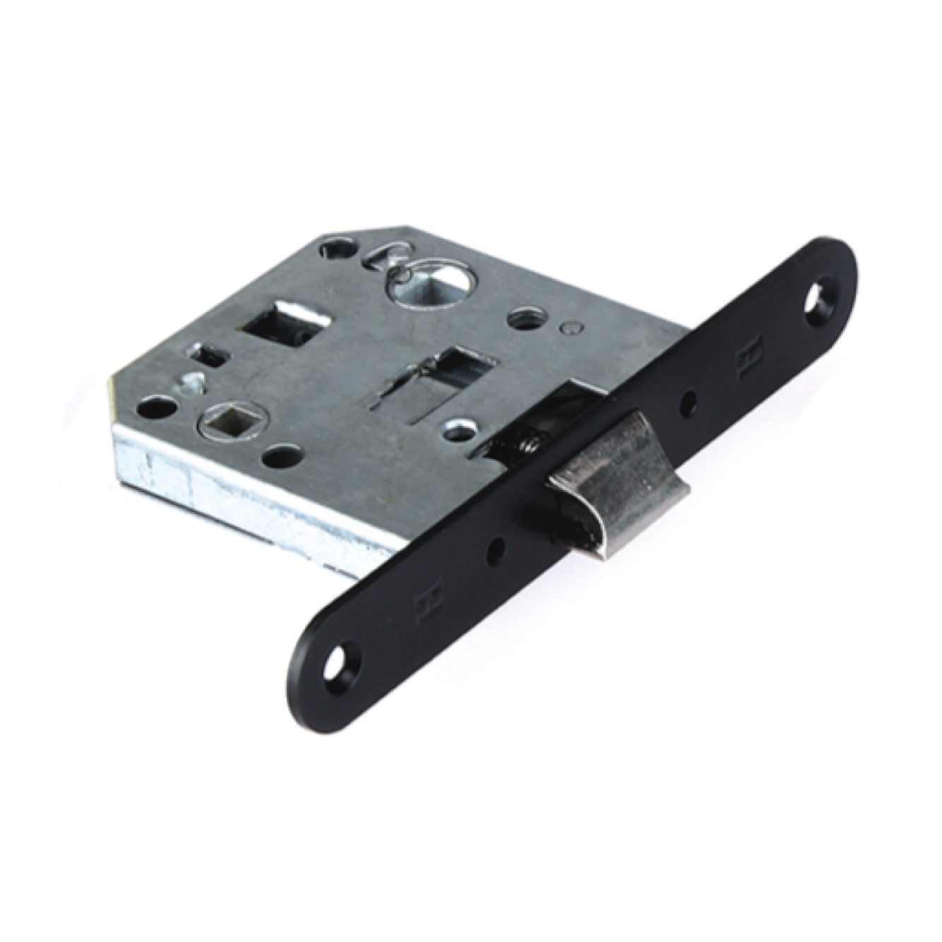 Entrada de trava reversível unificada com borda redonda com acabamento preto de 47 mm 