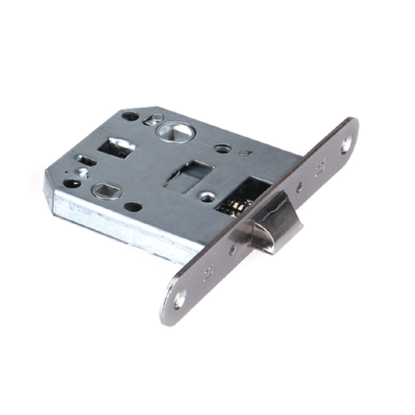 Entrada de trava reversível unificada Borda redonda com acabamento em níquel acetinado de 47 mm