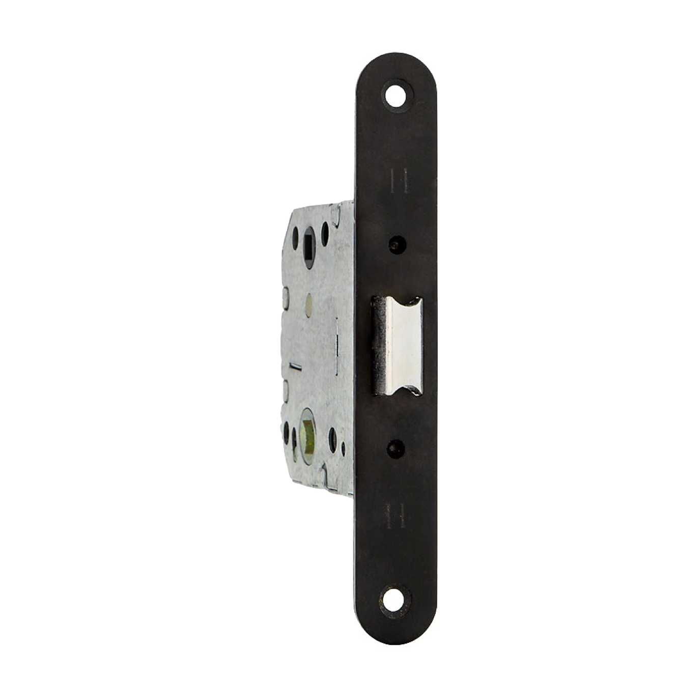 Entrada de trava reversível unificada com borda redonda com acabamento preto de 47 mm 