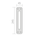Puxador com placa oval em acabamento ouro acetinado modelo 1104 para portas 